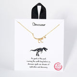 109510, DINOSUAR FOSSIL SKELETON PENDANT NECKLACE