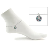 109515, OCEAN SEA TURTLE ABALONE CHARM ANKLET