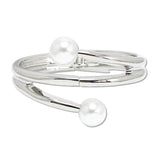 109521, PEARL ACCENT METAL OPEN BANGLE BRACELET