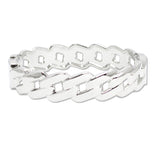 109523, ELEGANT CHAIN METAL OPEN BANGLE BRACELET