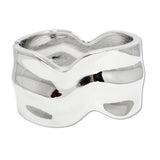 109528, BOLD WIDE METAL OPEN BANGLE BRACELET