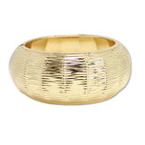 109530, TEXTURED DOME METAL OPEN BANGLE BRACELET