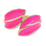 109532, BOLD ENAMEL LEAF OPEN BANGLE BRACELET