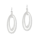 109540, ELEGANT OVAL DOUBLE HOOP DANGLE EARRING