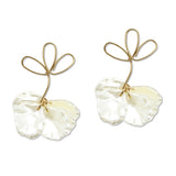 109541, FRESHWATER PEARL FLOWER PETAL DANGLE EARRING