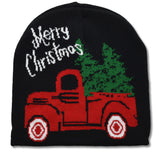 109552, MERRY CHRISTMAS CHRISTMAS TREE TRUCK BEANIE HAT