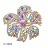 Bold Flower Rhinestone Brooch PIN - view 4
