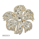 Bold Flower Rhinestone Brooch PIN - view 3
