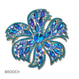 Bold Flower Rhinestone Brooch PIN - view 7
