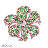 109554, SORORITY BOLD FLOWER RHINESTONE BROOCH PIN