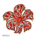 Bold Flower Rhinestone Brooch PIN - view 9
