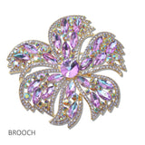 Bold Flower Rhinestone Brooch PIN - view 10