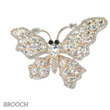 109559, BUTTERFLY RHINESTONE BROOCH PIN