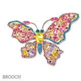 109559, BUTTERFLY RHINESTONE BROOCH PIN