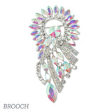 109561, OVERSIZED FLORAL RHINESTONE BROOCH PIN