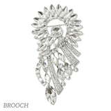 109561, OVERSIZED FLORAL RHINESTONE BROOCH PIN