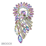 109561, OVERSIZED FLORAL RHINESTONE BROOCH PIN