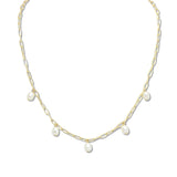 109565, FRESHWATER PEARL CHARM CHAIN NECKLACE