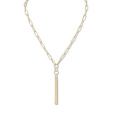 109566, HAMMERED BAR PENDANT CHAIN NECKLACE