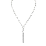 109566, HAMMERED BAR PENDANT CHAIN NECKLACE