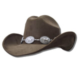 109569, WESTERN HORSE TRIM SUEDE COWBOY HAT