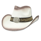 109572, WESTERN FILIGREE ACCENT LEATHER BAND TRIM COWBOY HAT