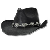 109573, WESTERN HEART CONCHO BAND TRIM COWBOY HAT