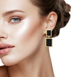 109576, RECTANGULAR WOOD DANGLE EARRING