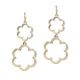 109577, CUTOUT TEXTURED CLOVER DANGLE EARRING