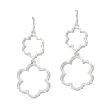 109577, CUTOUT TEXTURED CLOVER DANGLE EARRING