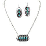 109588, WESTERN VINTAGE TURQUOISE STATEMENT NECKLACE
