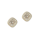 109605, GEOMETRIC CUBIC ZIRCONIA ACCENT STUD EARRING
