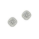 109605, GEOMETRIC CUBIC ZIRCONIA ACCENT STUD EARRING