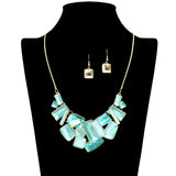 109609, BOLD MOSAIC GEOMETRIC STATEMENT NECKLACE