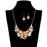 109609, BOLD MOSAIC GEOMETRIC STATEMENT NECKLACE