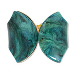 109610, GEOMETRIC CELLULOID ACETATE OPEN BANGLE BRACELET