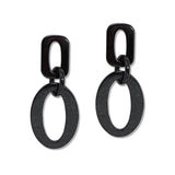 109612, OVAL GEOMETRIC CELLULOID ACETATE EARRING