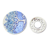 109619, TREE OF LIFE ROUND ENAMEL MAGNETIC PIN BROOCH