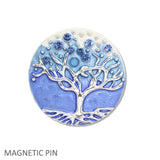 109619, TREE OF LIFE ROUND ENAMEL MAGNETIC PIN BROOCH