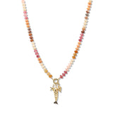 109630, OCEAN FISH STARFISH SHELL SEA LIFE CHARM BEADED NECKLACE