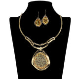 109631, GEOMETRIC ACCENT STATEMENT CHOKER NECKLACE