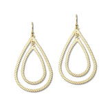 109641, CUTOUT TEARDROP LAYERED DANGLE EARRING