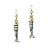 109642, OCEAN SEA LIFE FISH DANGLE EARRING
