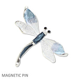 109648, DRAGONFLY ENAMEL MAGNETIC BROOCH PIN