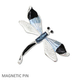 109648, DRAGONFLY ENAMEL MAGNETIC BROOCH PIN