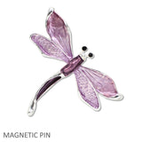 109648, DRAGONFLY ENAMEL MAGNETIC BROOCH PIN