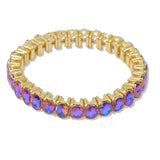 109654, OVAL RHINESTONE ACCENT STRETCH BRACELET