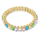 109654, OVAL RHINESTONE ACCENT STRETCH BRACELET