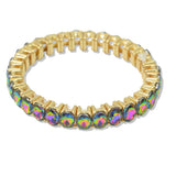 109654, OVAL RHINESTONE ACCENT STRETCH BRACELET