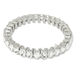 109654, OVAL RHINESTONE ACCENT STRETCH BRACELET